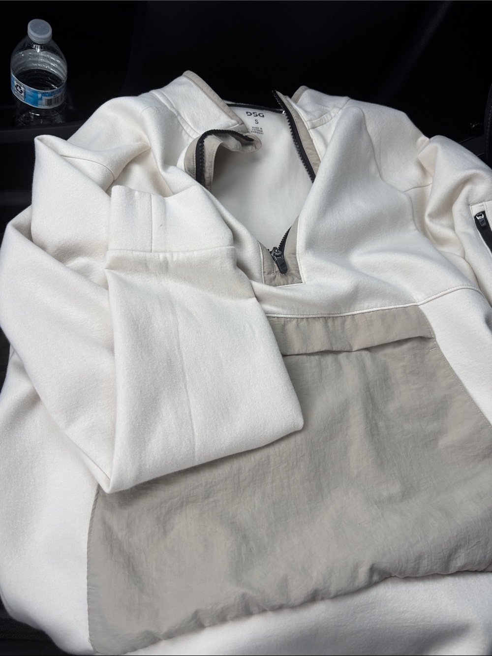 DSG Cream Pullover Jacket with Beige Panel